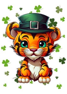 Tiger Saint Patricks Day