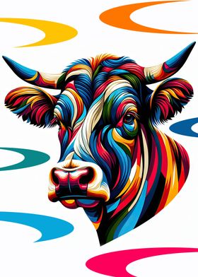 cow wpap Colorful