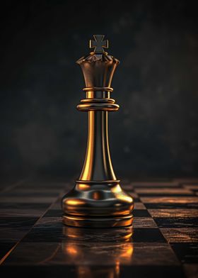 Chess 3D Dark Gold