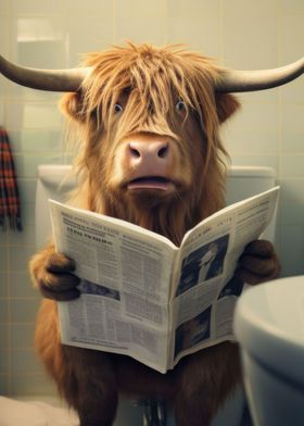 Highland Cow Toilet