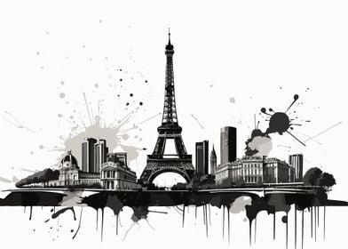 Paris Skyline Cityscape