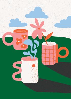 Flowers and Mugs