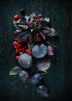 Basil berries and ripe