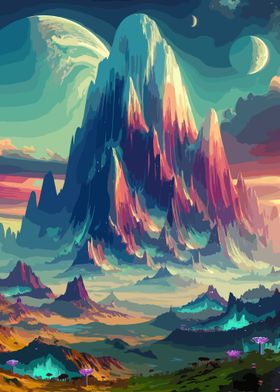 Surreal Fantasy Mountain