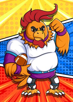 Rugby Player Chicken Anima