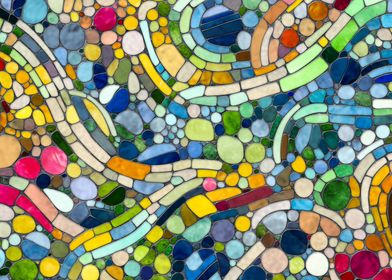Colorful Pebbles Mosaic 