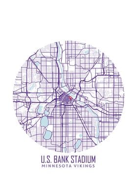 US Bank Stadium Map