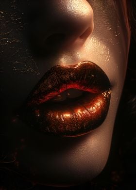 sexy gold lips