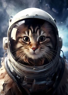 Astronaut Maine Coon Cat