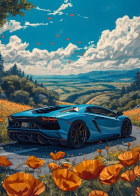 Lamborghini Aventador Blue