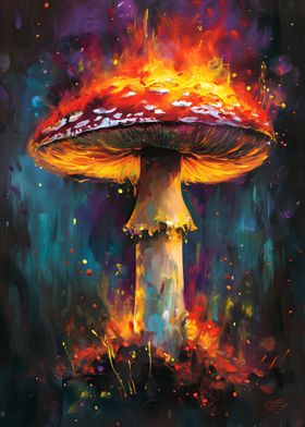 Abstract Mushroom Flames