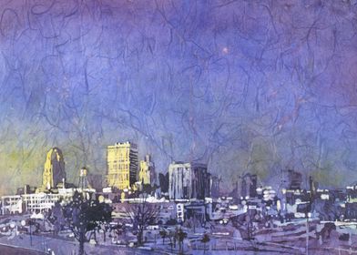 Winston Salem skyline art