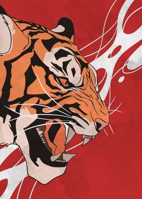 angry tiger