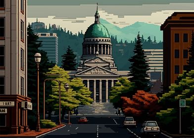 Washington city Pixel Art