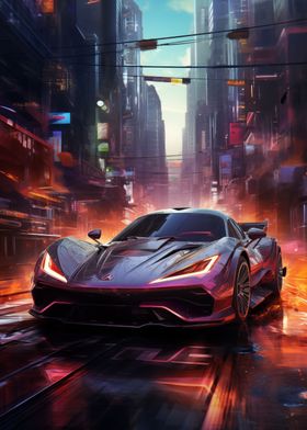 Futuristic Super Car Art