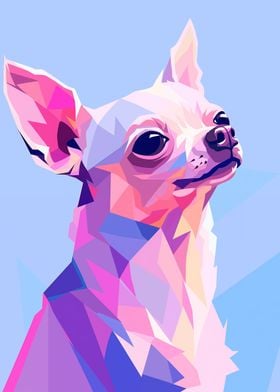 Geometric Chihuahua Face