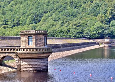 Ladybower reservoir dam