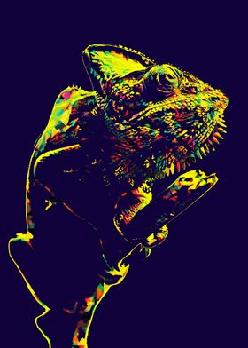 Chameleon Pop Art