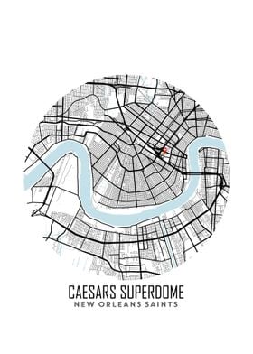 Caesars Superdome Map