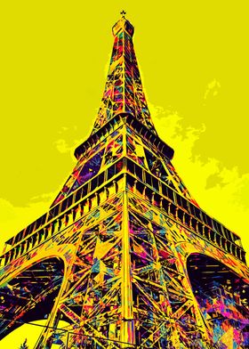 eiffel tower pop art