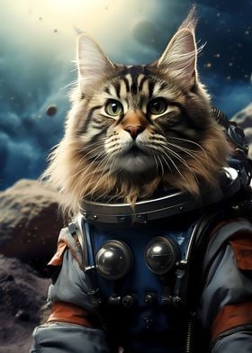 Astronaut Maine Coon Cat