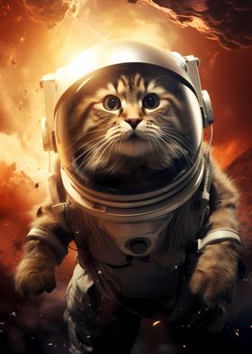 Astronaut Maine Coon Cat