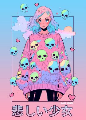 Anime Sad Girl Sweatshirt