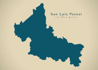 San Luis Potosi Mexico map