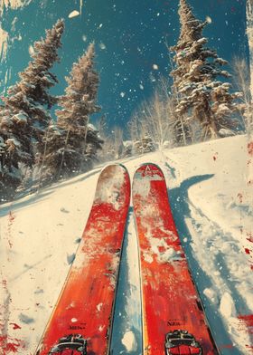 Ski Vintage Skiing