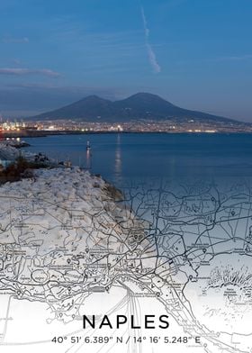 Naples City Map White