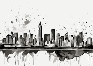 New York Skyline Cityscape