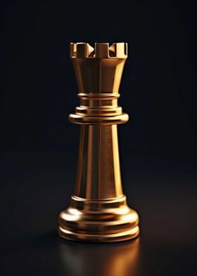 Chess 3D Dark Gold