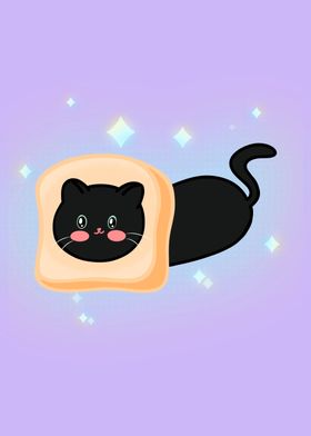 Black cat loaf bread