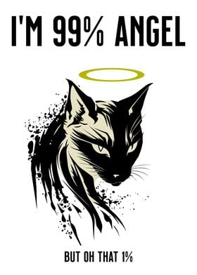 ANGEL FUNNY BLACK CAT