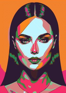 Pop Art Woman Portrait 6