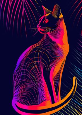 Neon Cat Radiance