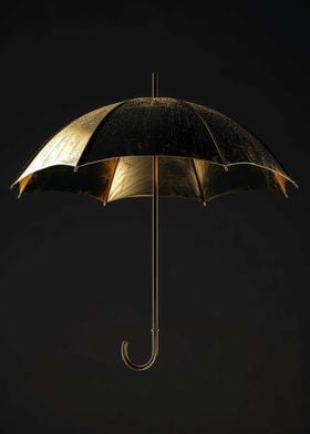 Umbrella 3D Dark Gold
