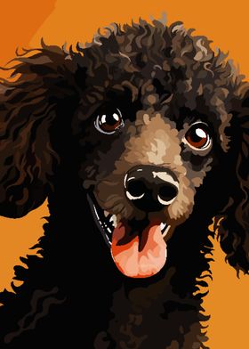 Funny Poodle Face Pixel Ar