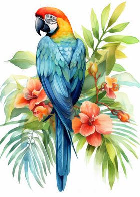 Colorful Bird Watercolor