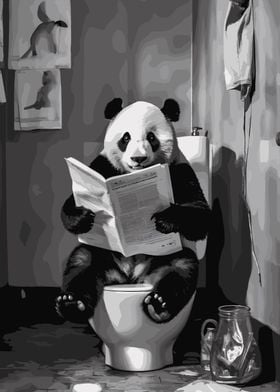 Funny Panda Toilet