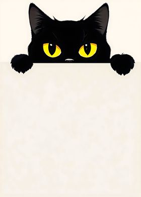 funny black cat 