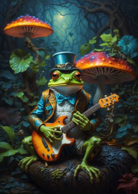 Psychedelic Steampunk Frog
