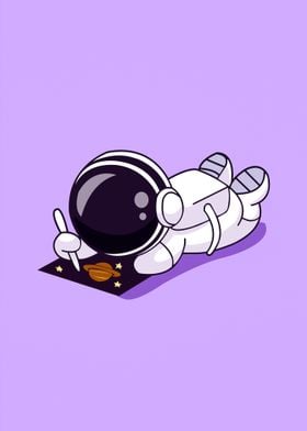 astronaut reading book