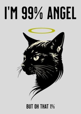 ANGEL FUNNY CAT HALO