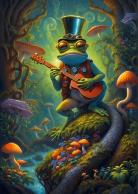 Trippy Steampunk Frog Vibe