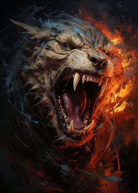 Fire Sabretooth Cat