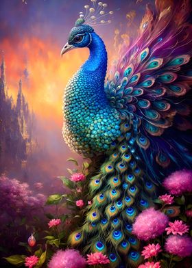 Exclusive AZOHP1493 Beautiful Peacock Feather Full HD Poster