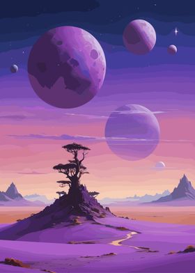 Purple Twilight Cosmos