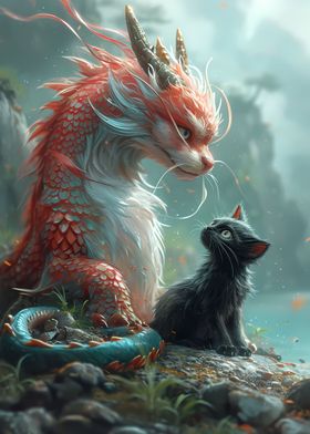 Fantasy Kitten Dragon Cat