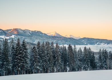 Mountain Range Sunrise